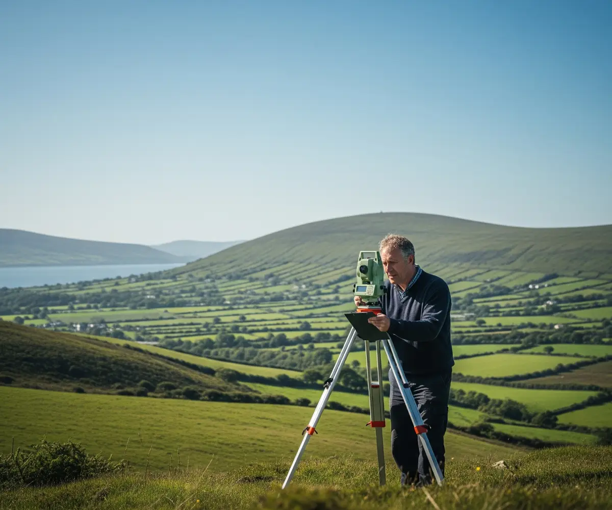 Surveyor measuring